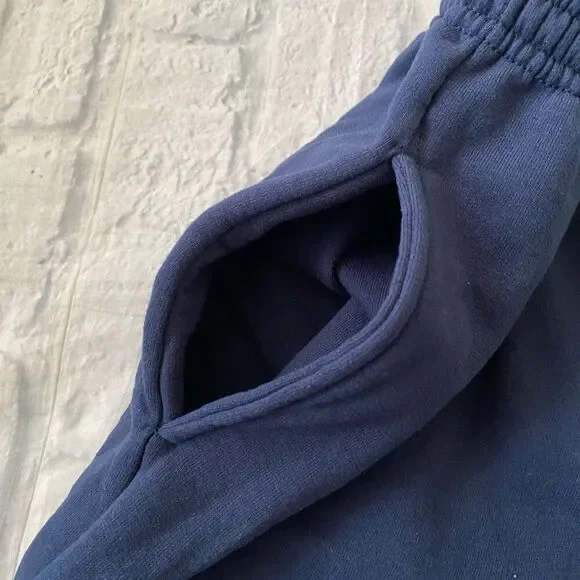 Port & Company core fleece men XL pull on sweatpants W/elastic waist navy blue - Picture 4 of 7